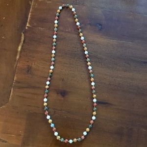 Jade and 14k Bead Necklace